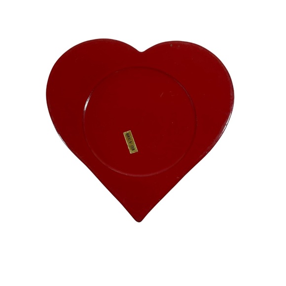 Vintage Heart Shaped Nesting Box Set Red Floral Midcentury 3 Boxes Mid Century - Picture 5 of 8